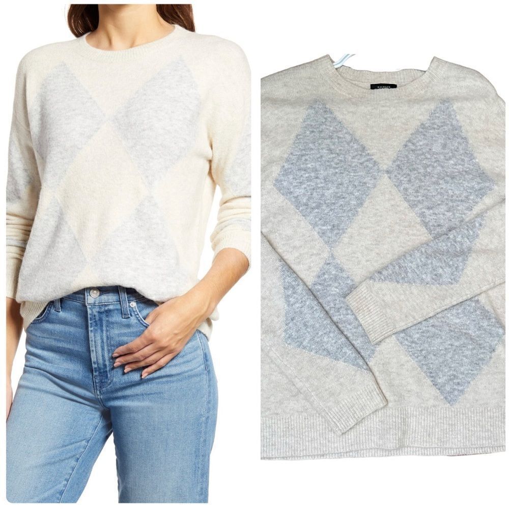 Halogen Argyle Knit Pullover Sweater XS